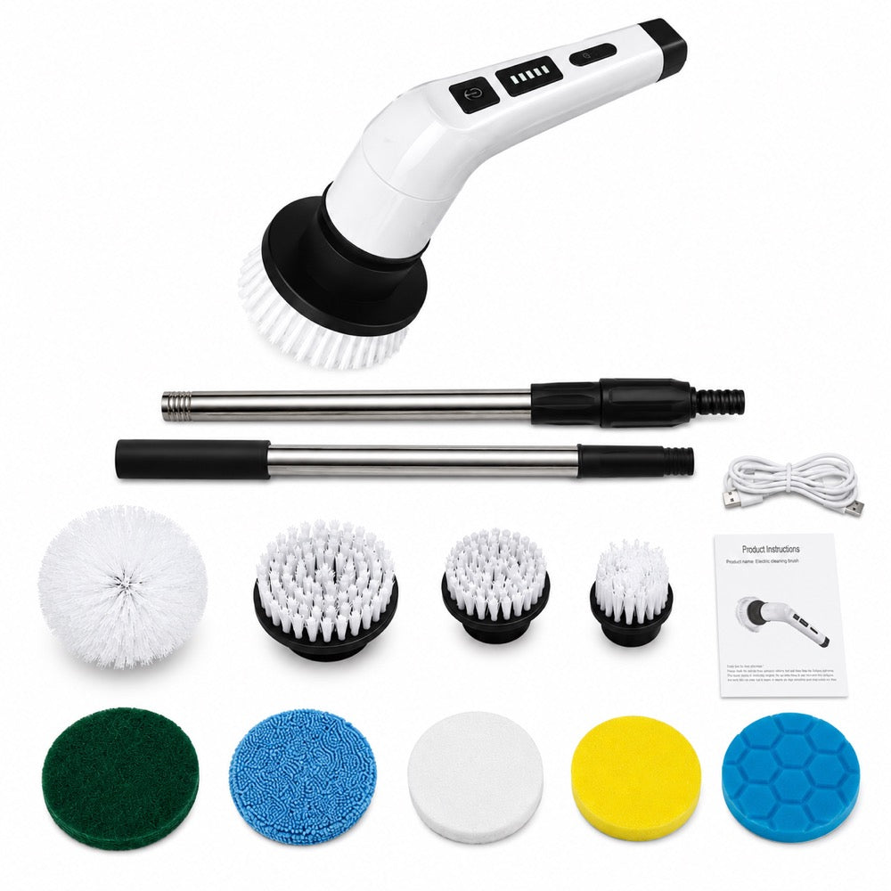 Cordless Electric Spin Scrubber with Extendable Handle