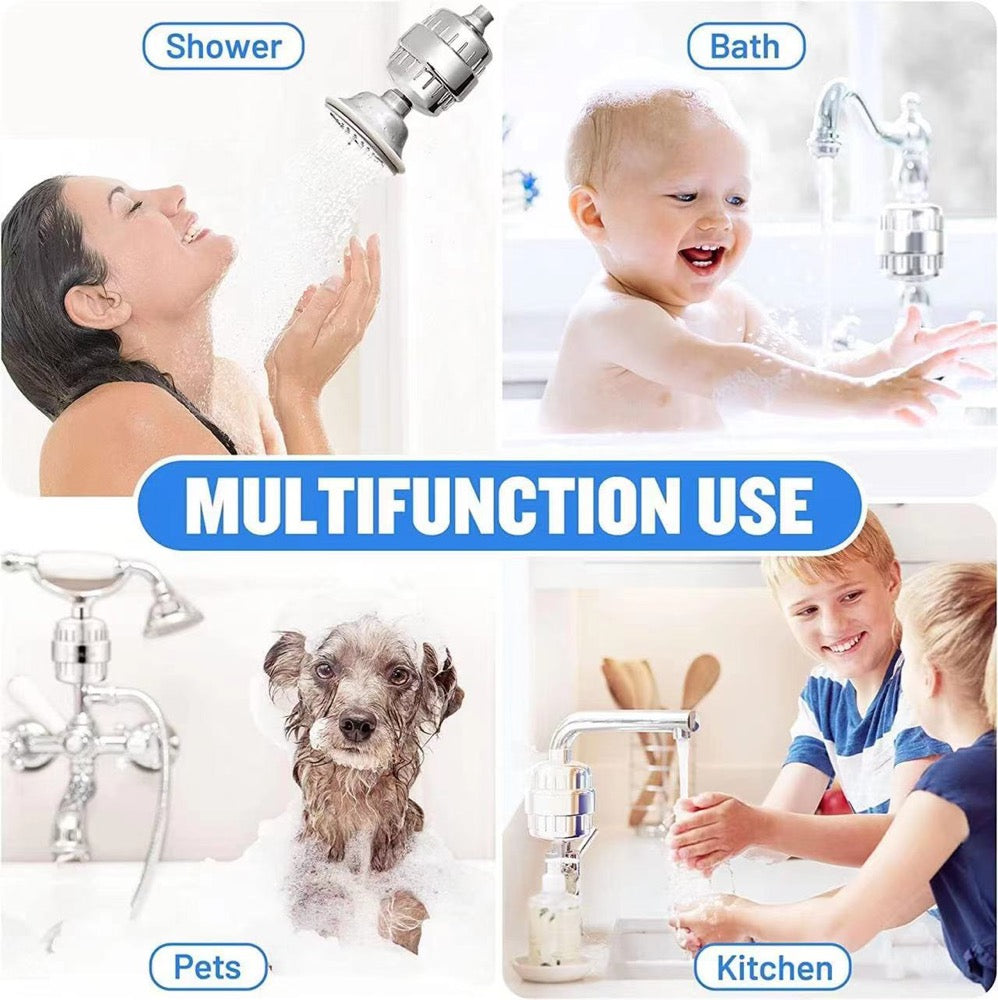 15-Stage Shower Water Filter